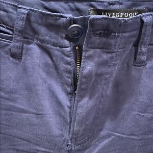 Liverpool Navy Cargo Ankle Pants